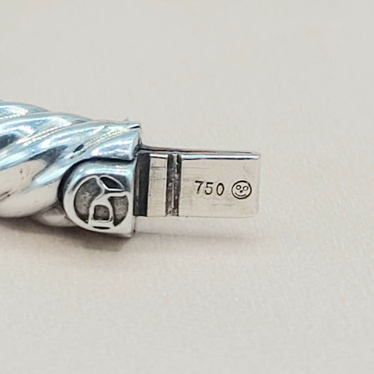 David Yurman Renaissance Peridot Diamond Gold Bangle Bracelet