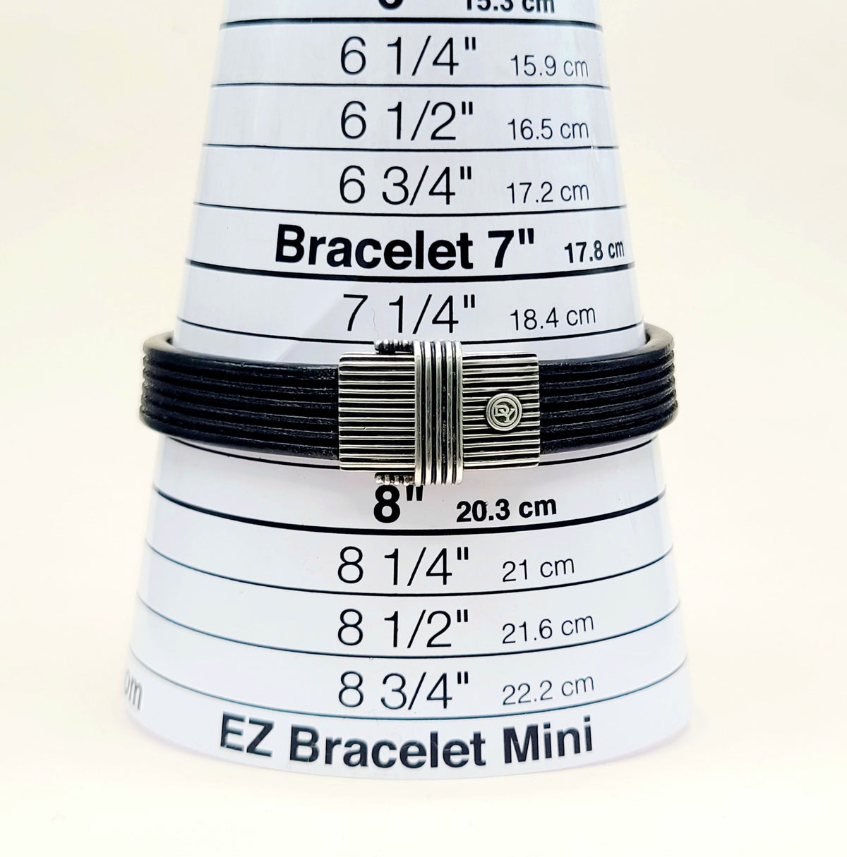 David Yurman Royal Cord ID Bracelet Black Leather Sterling Silver 11.5mm Medium