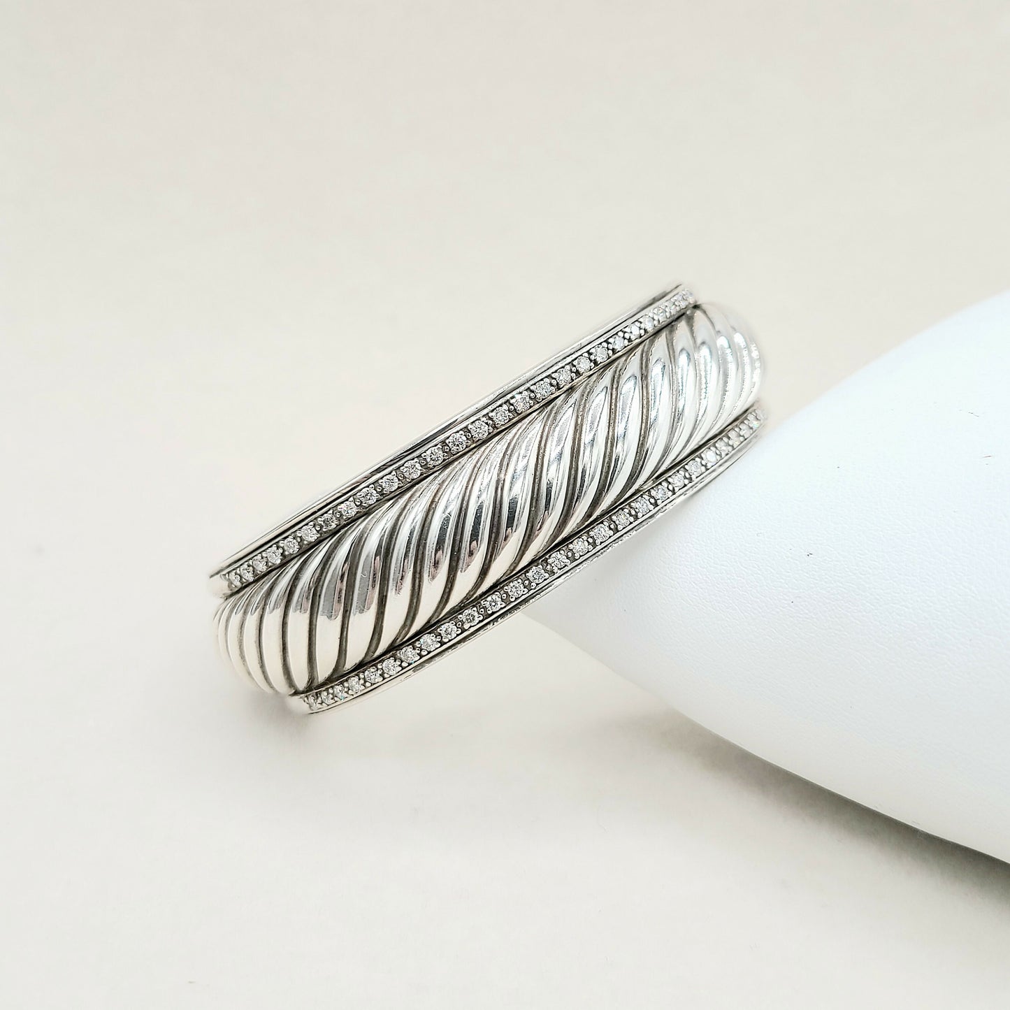 David Yurman Sculpted Thoroughbred Diamond Bracelet | Certified AYW Luxury #