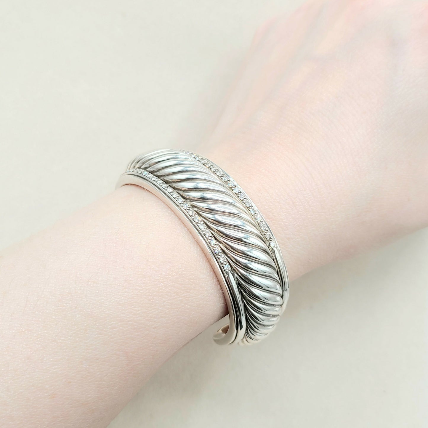 David Yurman Sculpted Thoroughbred Diamond Bracelet | Certified AYW Luxury #