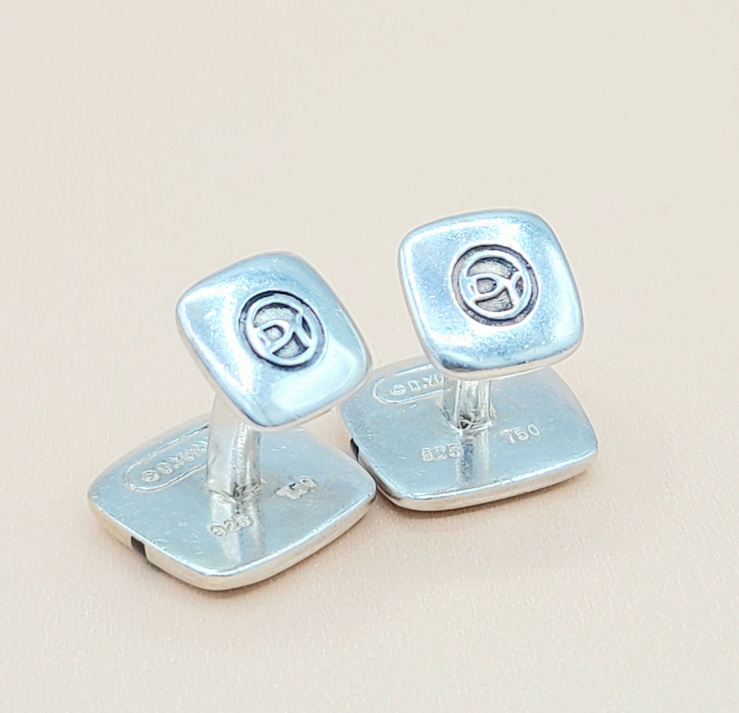 David Yurman Signature Enamel Logo Cufflinks #