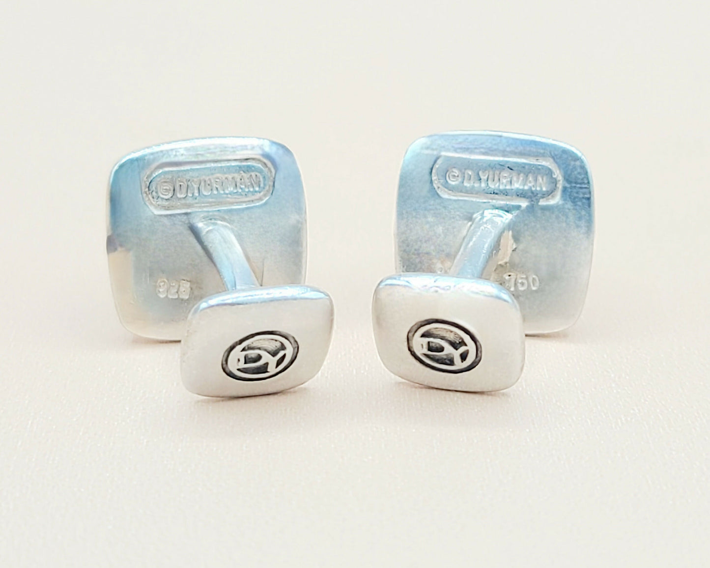 David Yurman Signature Enamel Logo Cufflinks #