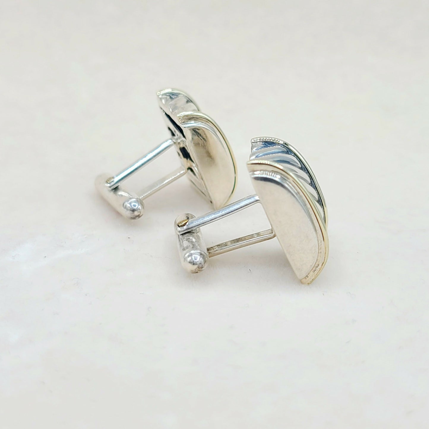 David Yurman Silver Thoroughbred Cable Cufflinks | Certified Pre-Owned AYW Luxury #