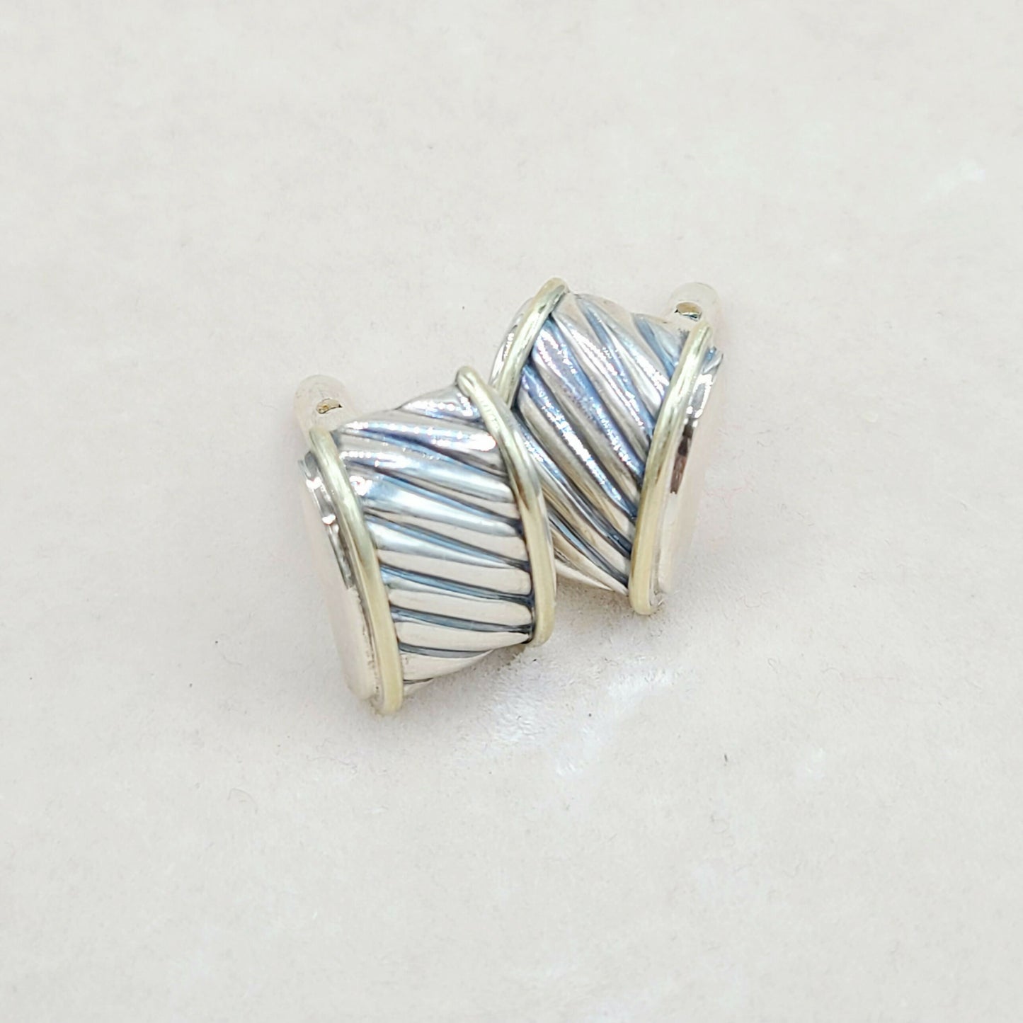 David Yurman Silver Thoroughbred Cable Cufflinks | Certified Pre-Owned AYW Luxury #