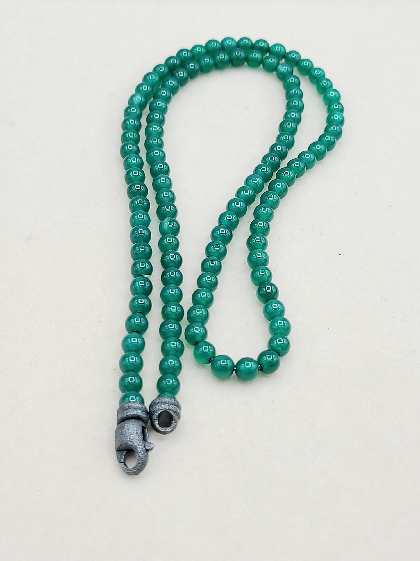 David Yurman Spiritual Beads Green Onyx Necklace-