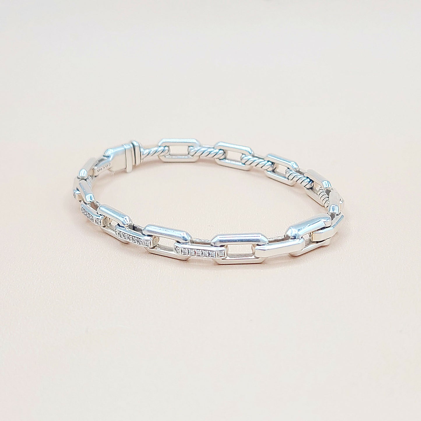 David Yurman Stax Link Diamond Bracelet | Certified Pre-Owned AYW Luxury #