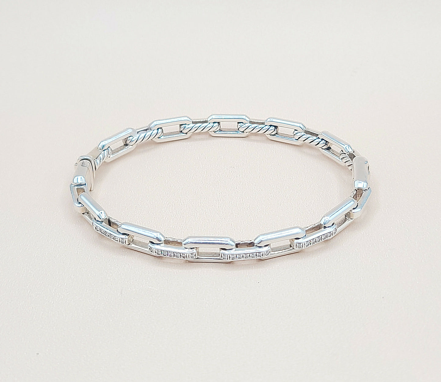 David Yurman Stax Link Diamond Bracelet | Certified Pre-Owned AYW Luxury #