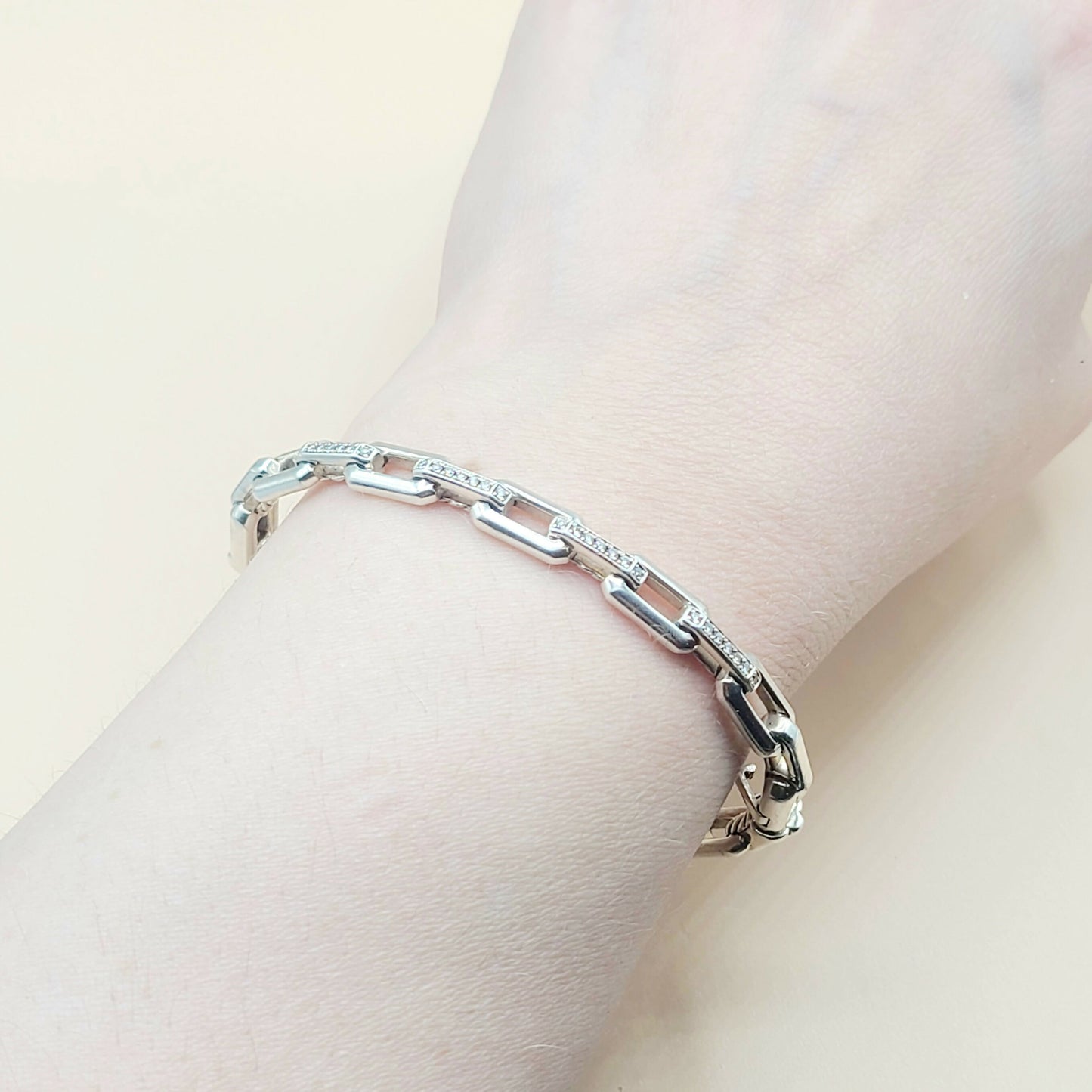 David Yurman Stax Link Diamond Bracelet | Certified Pre-Owned AYW Luxury #