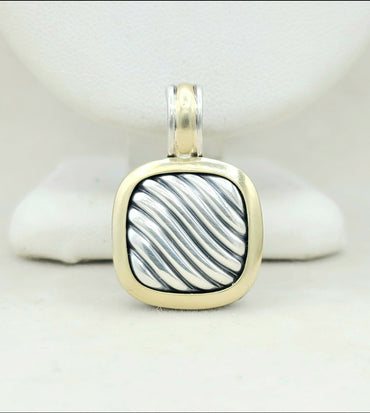 David-Yurman-Thoroughbred-Silver & 18k Pendant-Enhancer