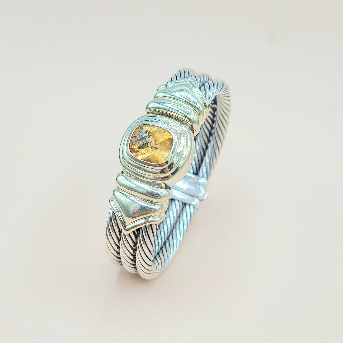 David Yurman Triple Cable Renaissance Citrine Bracelet | Certified AYW Luxury #