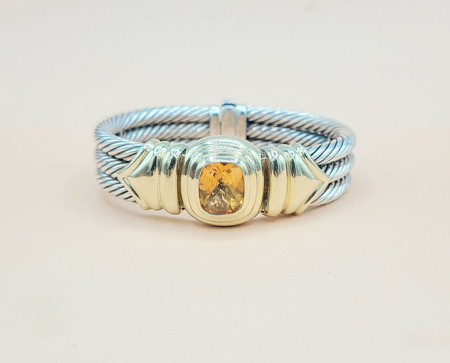 David Yurman Triple Cable Renaissance Citrine Bracelet | Certified AYW Luxury #