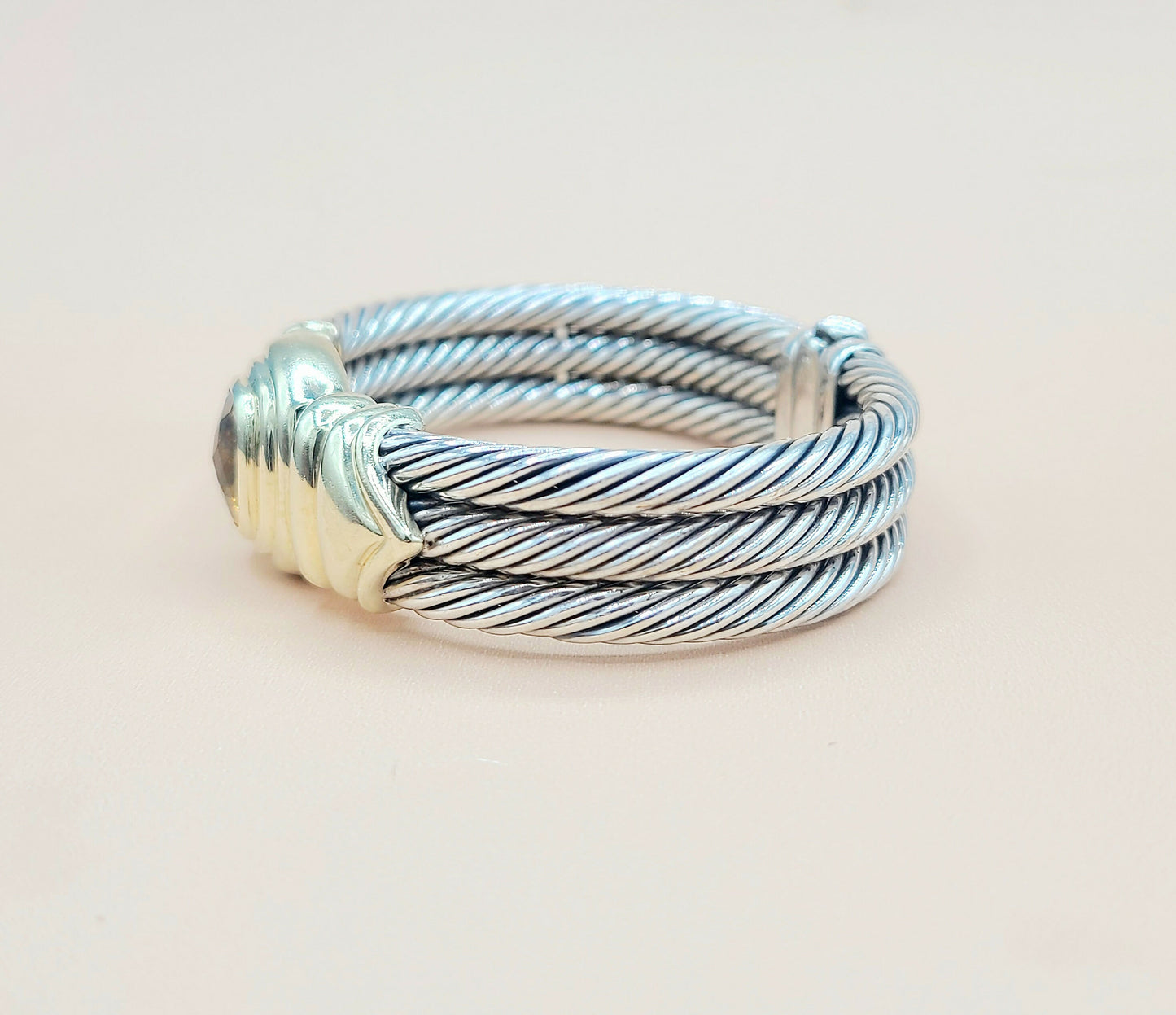 David Yurman Triple Cable Renaissance Citrine Bracelet | Certified AYW Luxury #