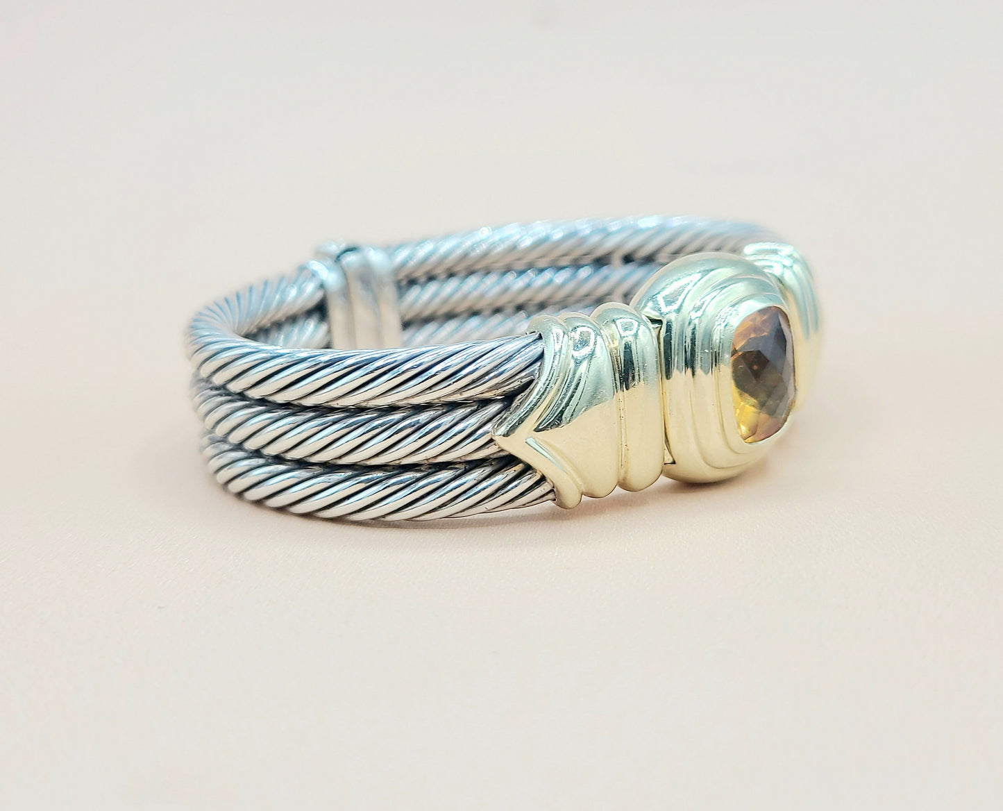 David Yurman Triple Cable Renaissance Citrine Bracelet | Certified AYW Luxury #