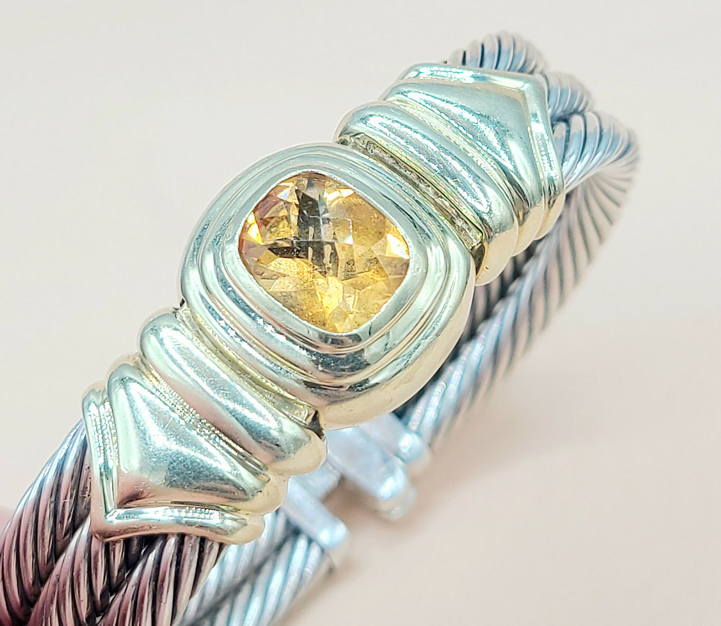 David Yurman Triple Cable Renaissance Citrine Bracelet | Certified AYW Luxury #