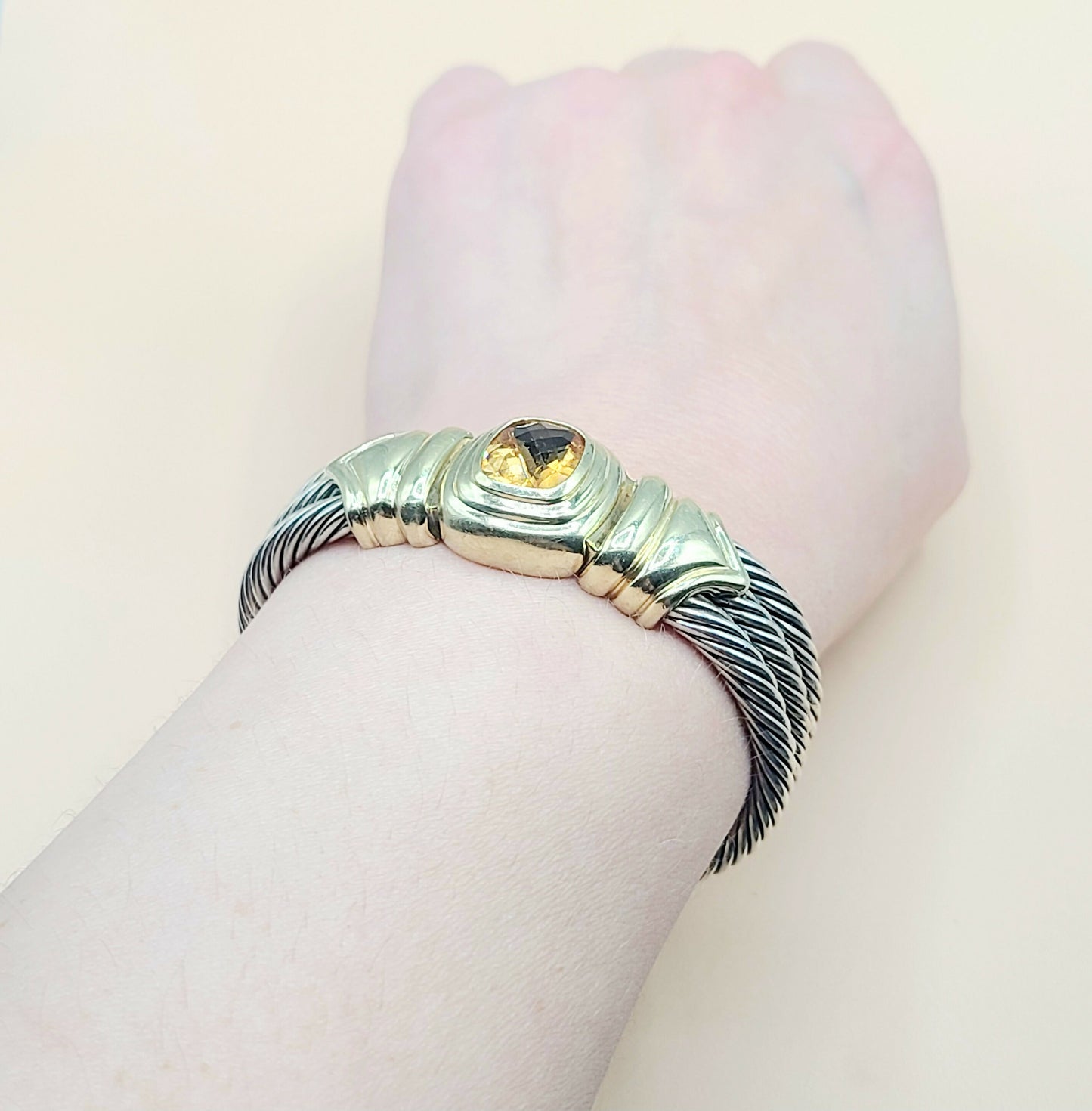 David Yurman Triple Cable Renaissance Citrine Bracelet | Certified AYW Luxury #
