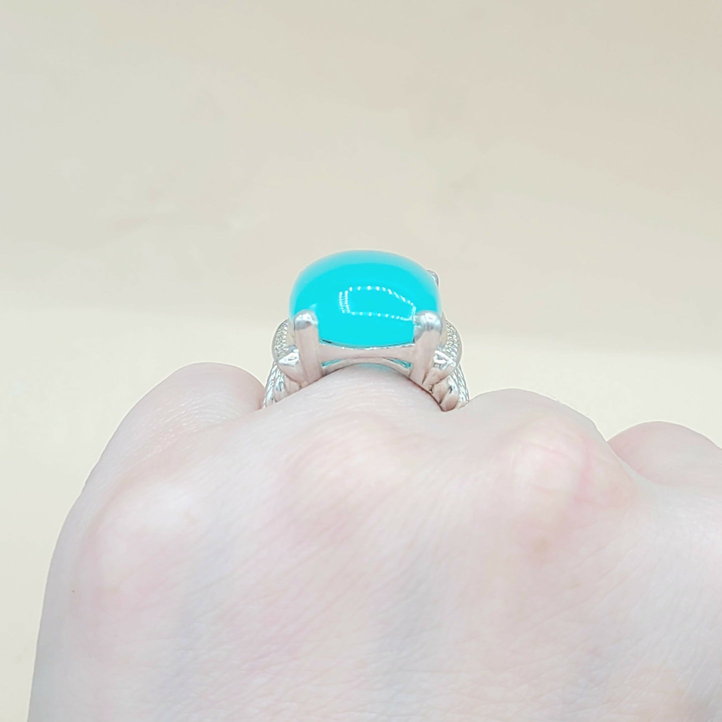 David Yurman Wheaton Aqua Chalcedony Diamond Ring | Certified Pre-Owned AYW Luxury #