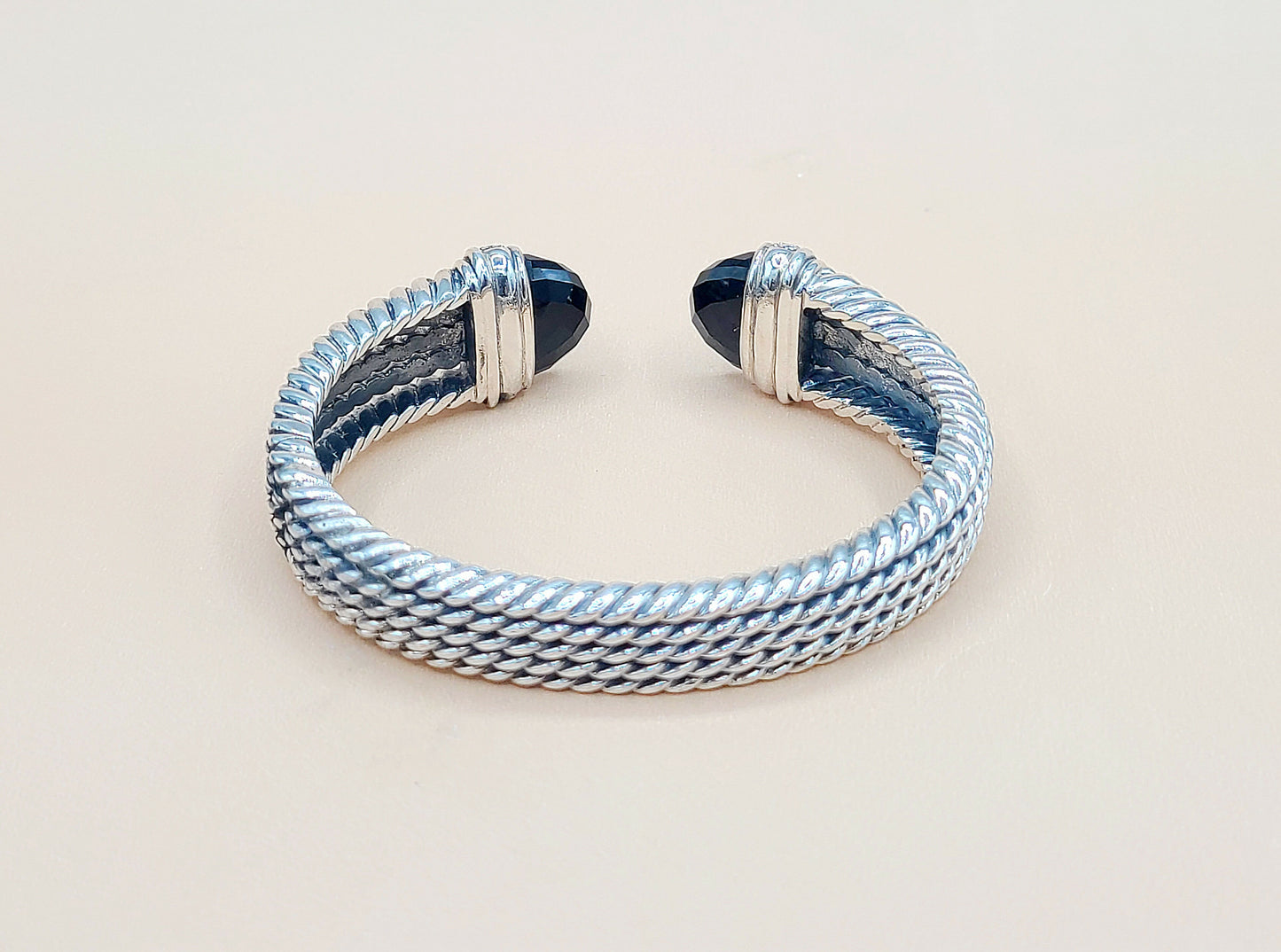 David Yurman Wheaton Cuff Black Onyx Diamond Bracelet | Certified AYW Luxury #