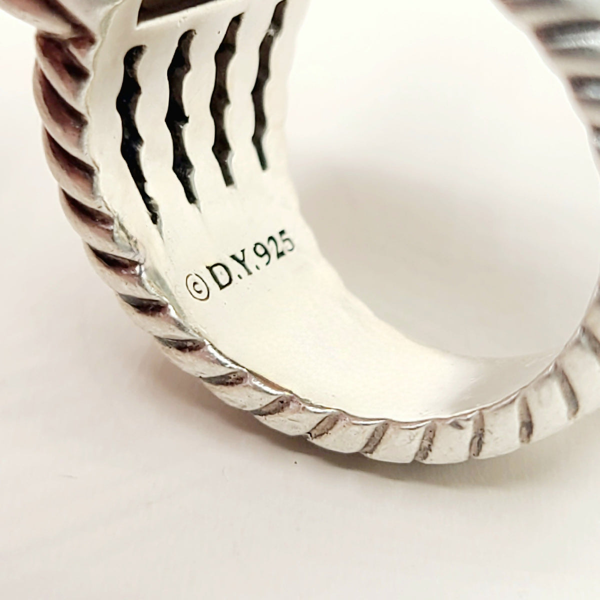 Hallmark David Yurman Wheaton Pavé Diamond Ring Sterling Silver 2.06 TCW Size 6.5