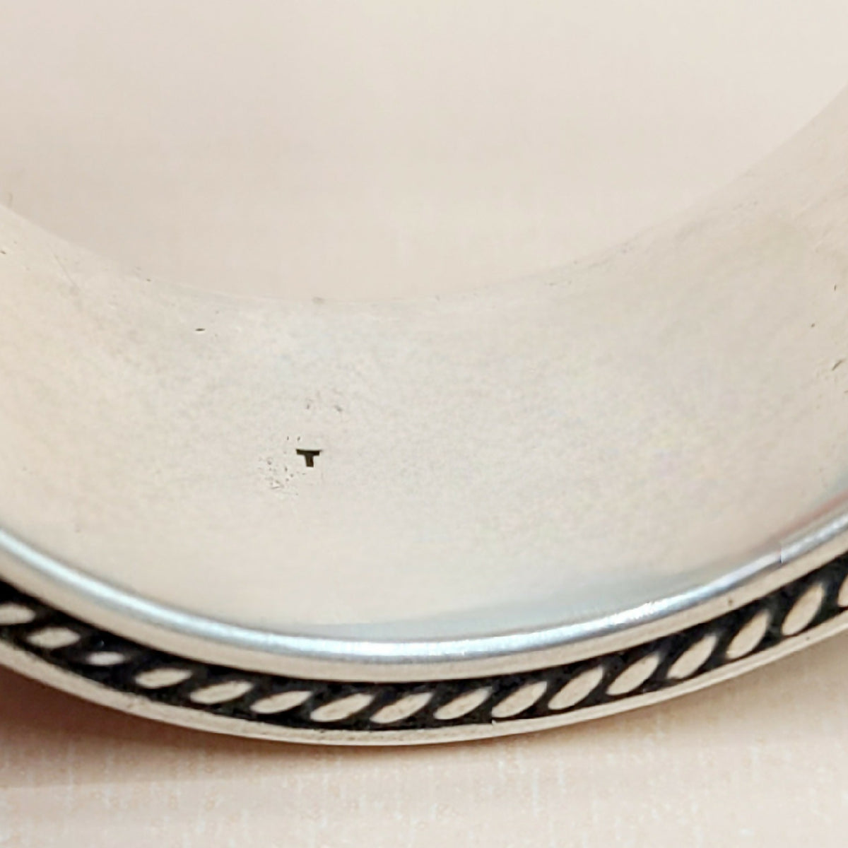 stamping in David Yurman Wide Armory Band Ring Sterling Silver 11mm