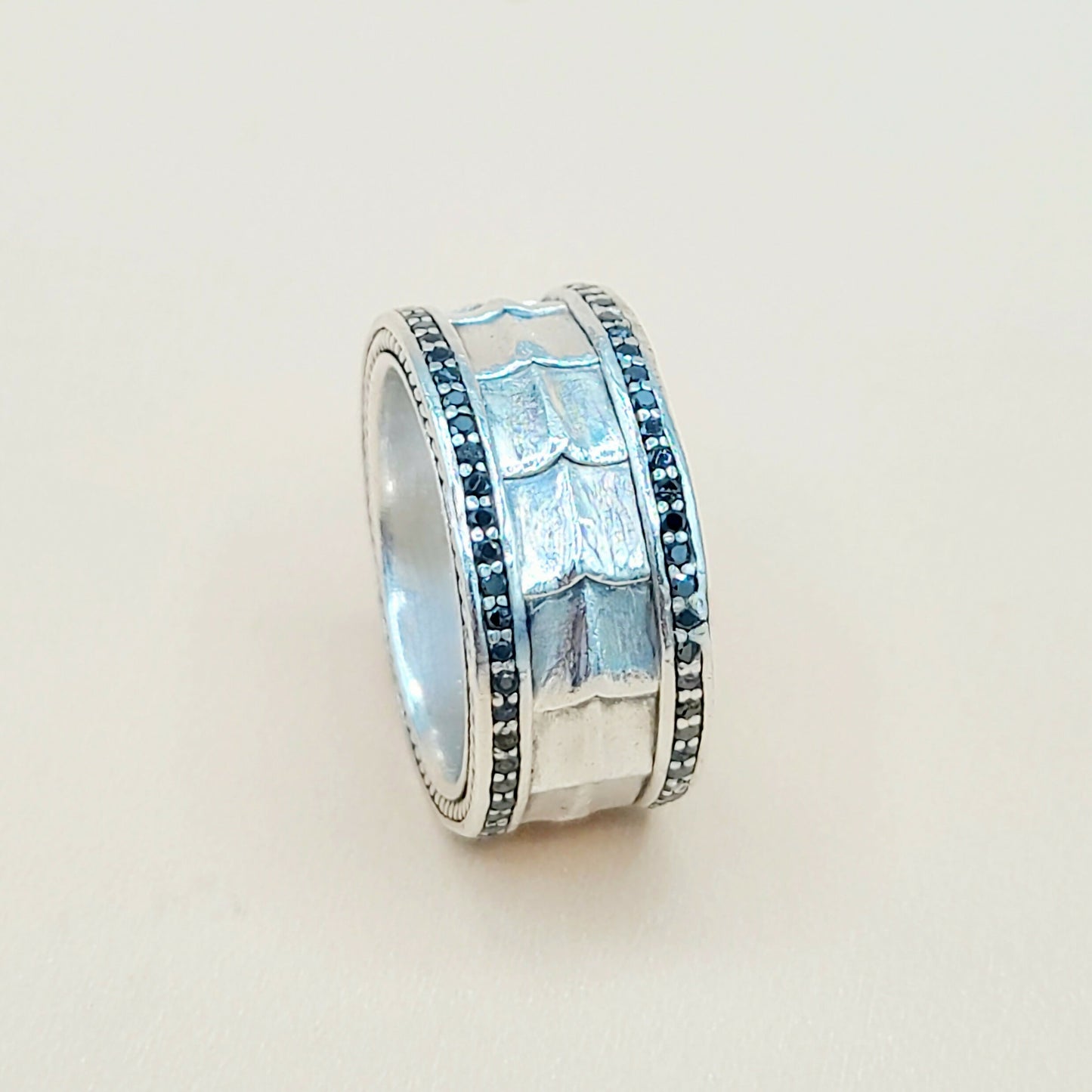 David Yurman Wide Armory Black Diamond Ring | Certified Pre-Owned AYW Luxury #