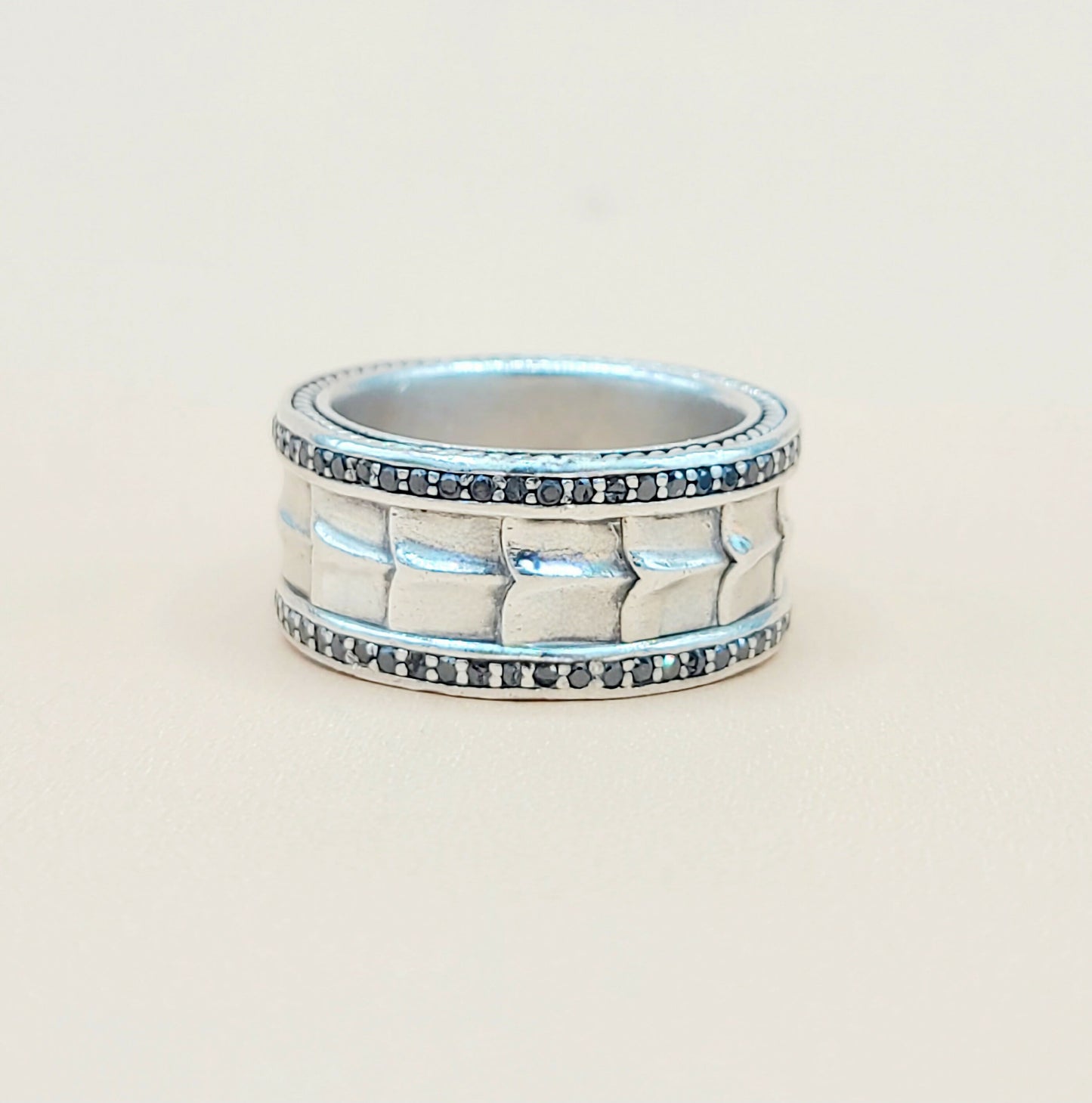 David Yurman Wide Armory Black Diamond Ring | Certified Pre-Owned AYW Luxury #