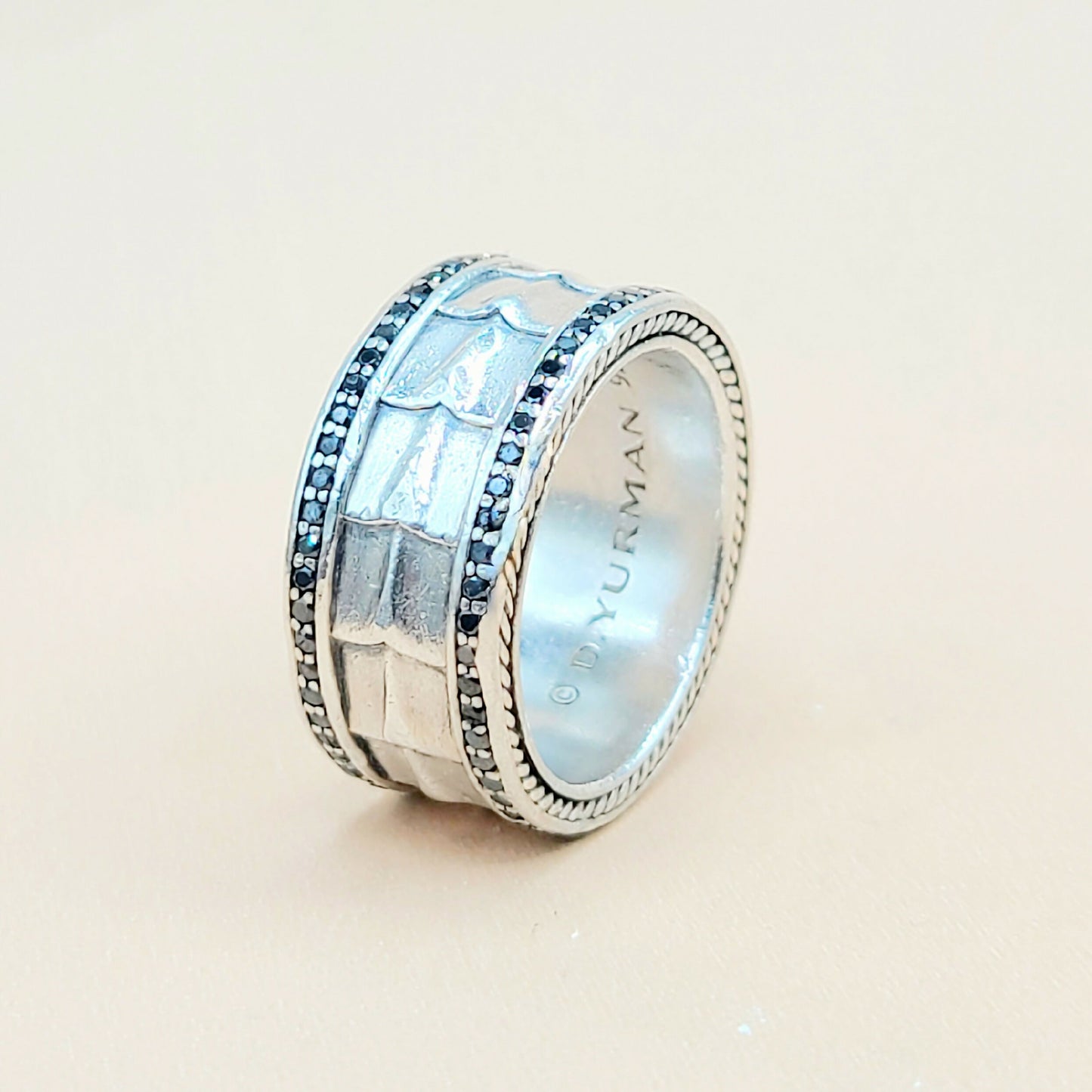David Yurman Wide Armory Black Diamond Ring | Certified Pre-Owned AYW Luxury #