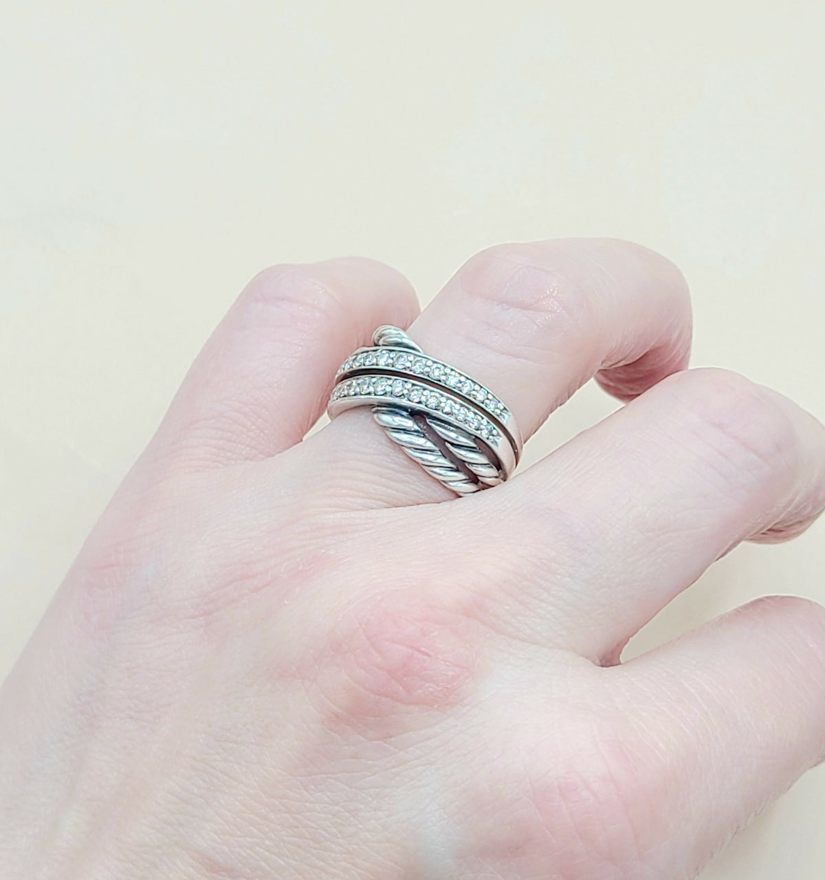 David-Yurman-Wide Double-Crossover Diamond-Ring