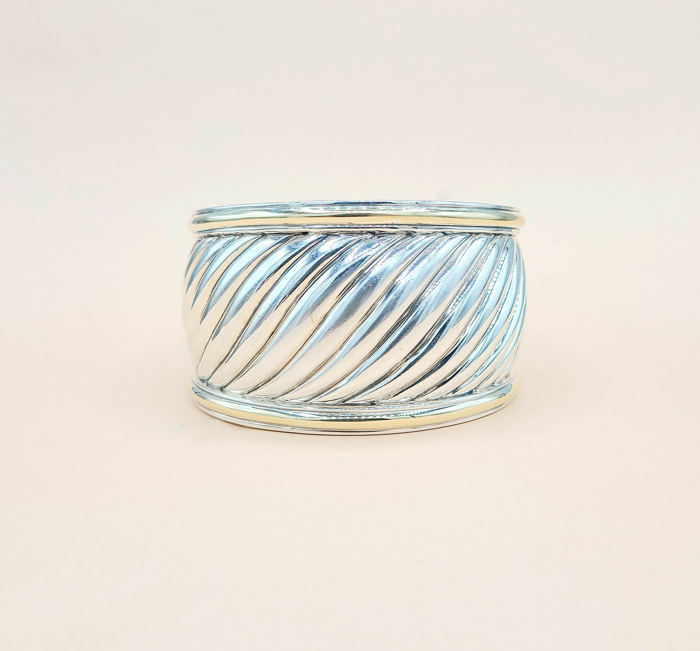 David Yurman Wide Sculpted Thoroughbred Cuff Bracelet | Certified AYW Luxury #