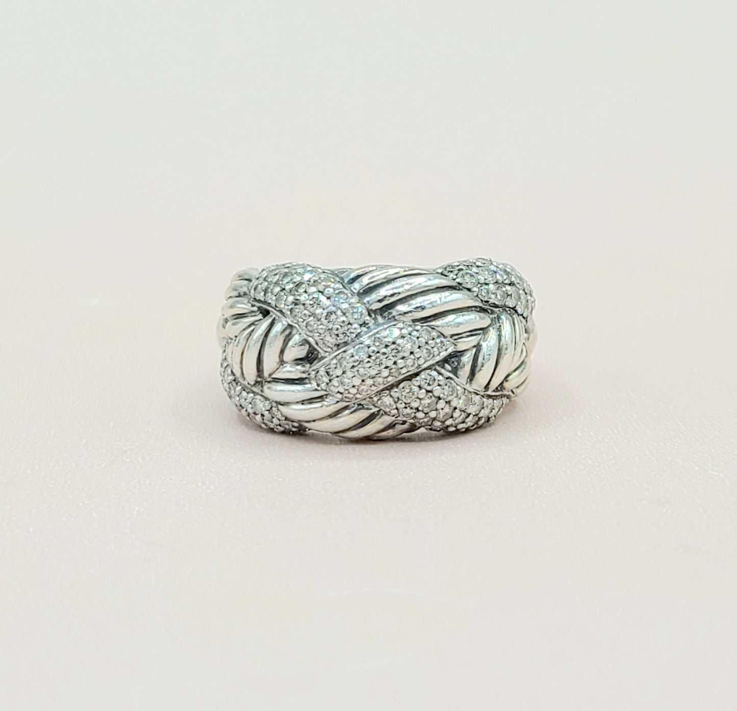David Yurman Woven Cable Diamond Ring