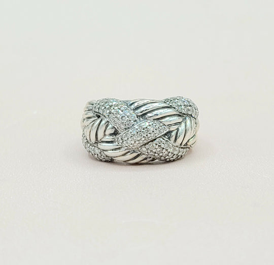 David Yurman Woven Cable Diamond Ring