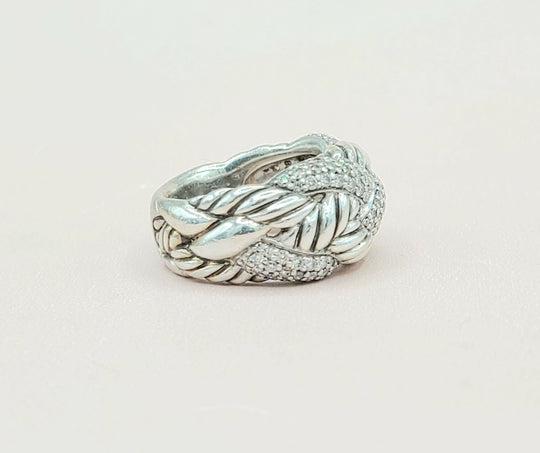 David Yurman Woven Cable Diamond Ring