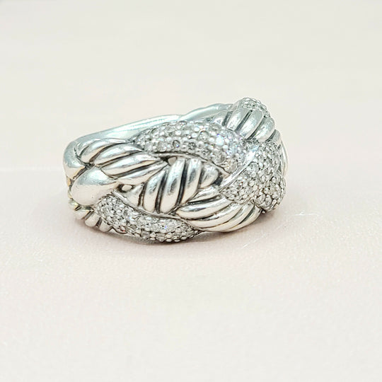 David Yurman Woven Cable Diamond Ring