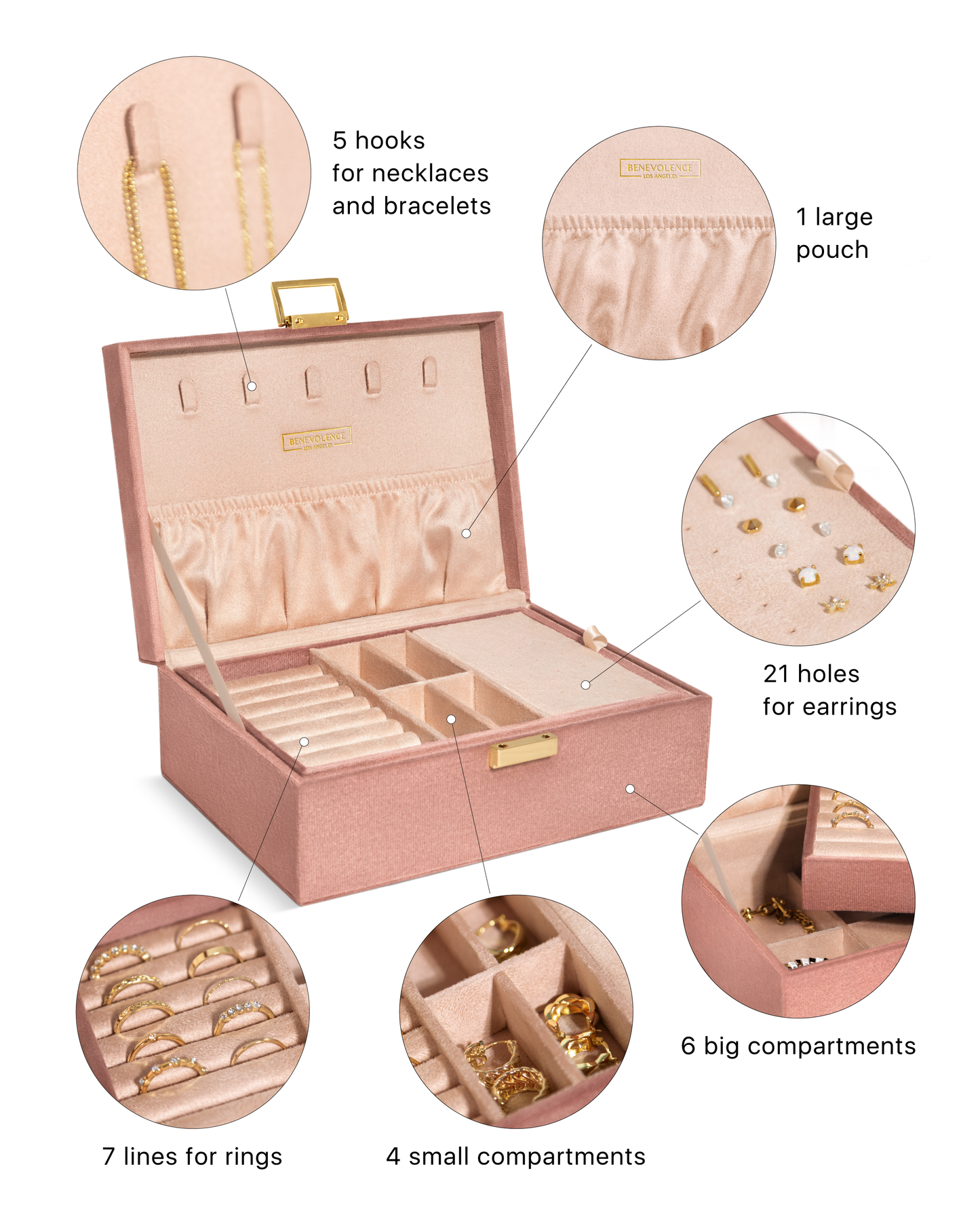 Large Jewelry Box Organizer AYW Luxury #