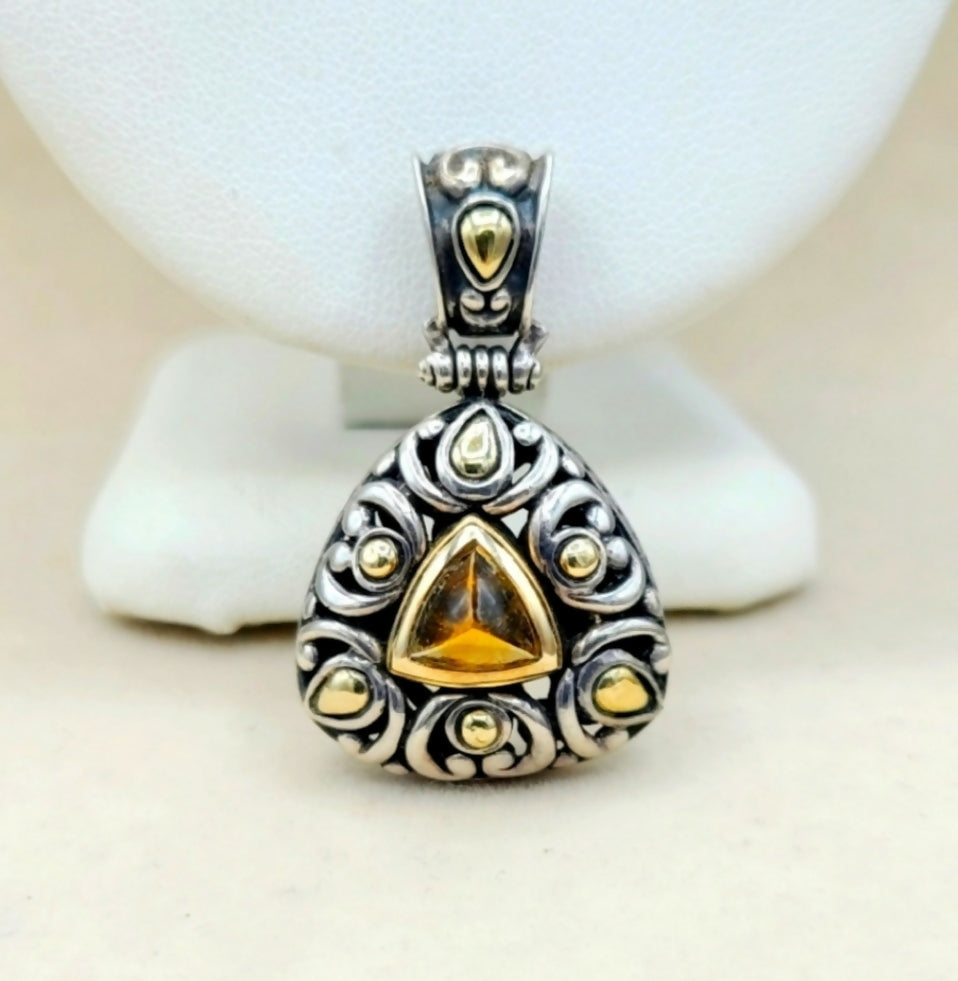 John Hardy Pendant with Citrine & Gold AYW Luxury #