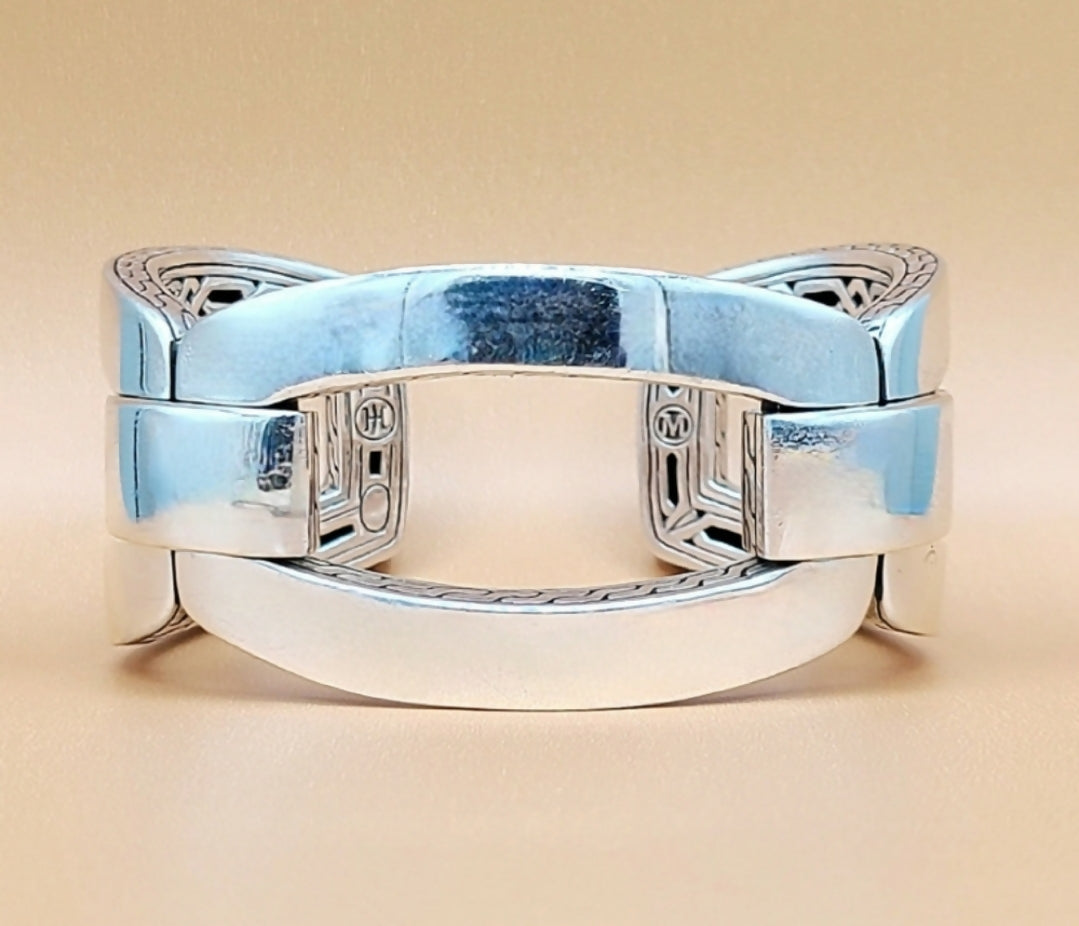 John Hardy Wo Link 35mm Wide Cuff Bracelet | Certified Pre-Owned #