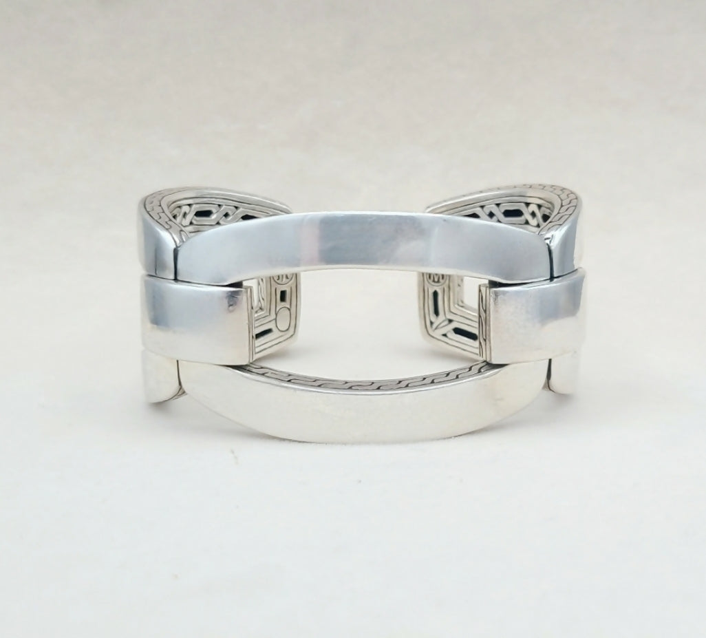 John Hardy Wo Link 35mm Wide Cuff Bracelet | Certified Pre-Owned #