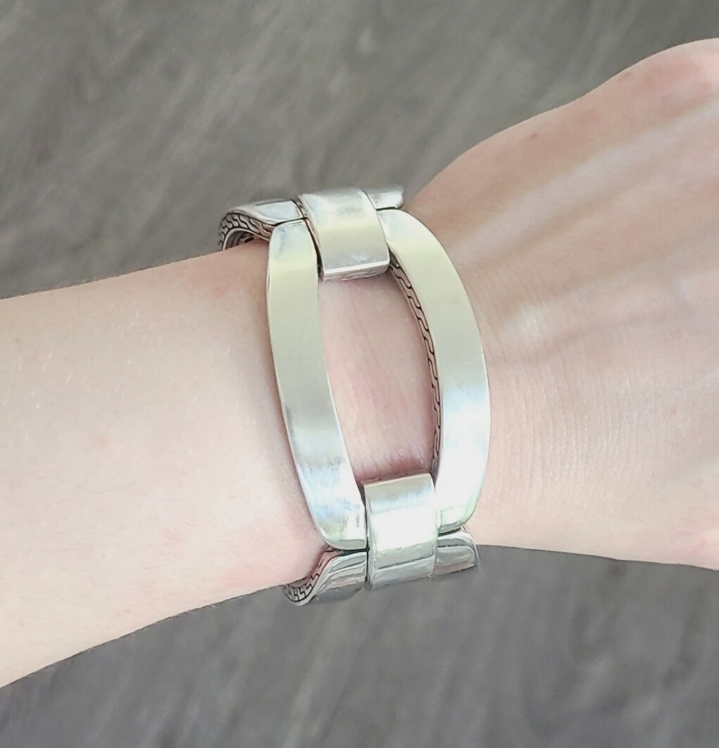 John Hardy Wo Link 35mm Wide Cuff Bracelet | Certified Pre-Owned #