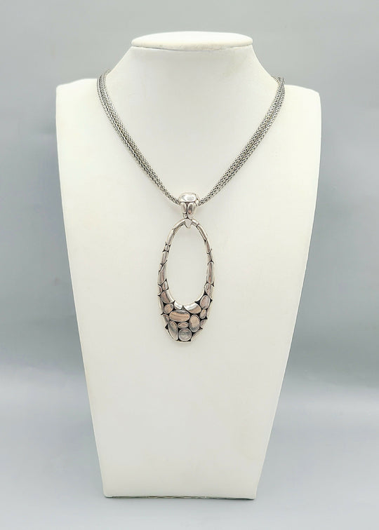 John Hardy Large Pebble Kali Double Chain Pendant Necklace