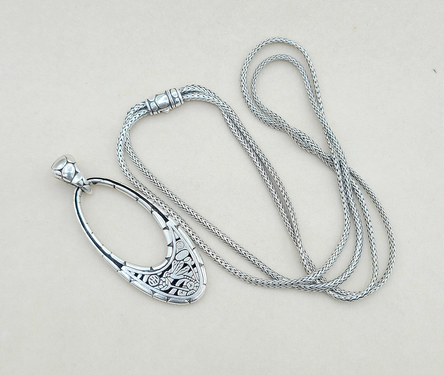 John Hardy Kali Double Chain Pebble Pendant Necklace | Certified AYW Luxury #