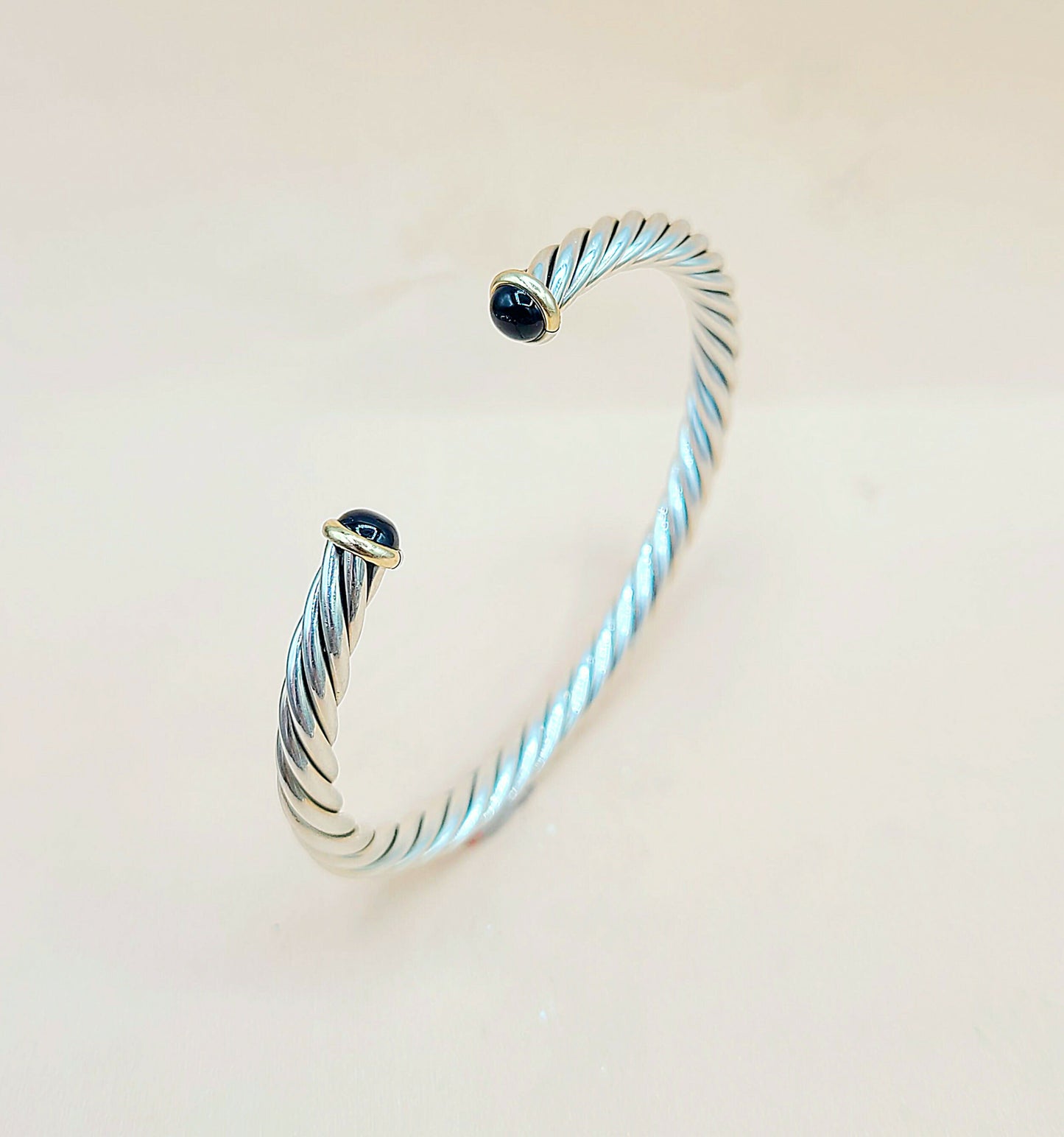 David Yurman Black Onyx Cable Cuff Bracelet | Certified Pre-Owned AYW Luxury #