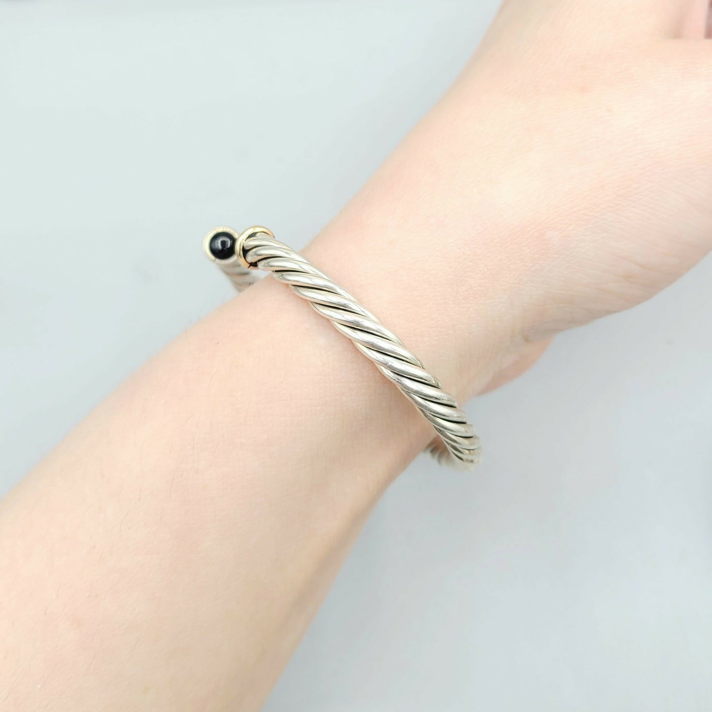 David Yurman Black Onyx Cable Cuff Bracelet | Certified Pre-Owned AYW Luxury #
