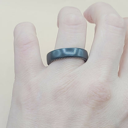 David Yurman Streamline Black Titanium Band Ring  AYW Luxury #