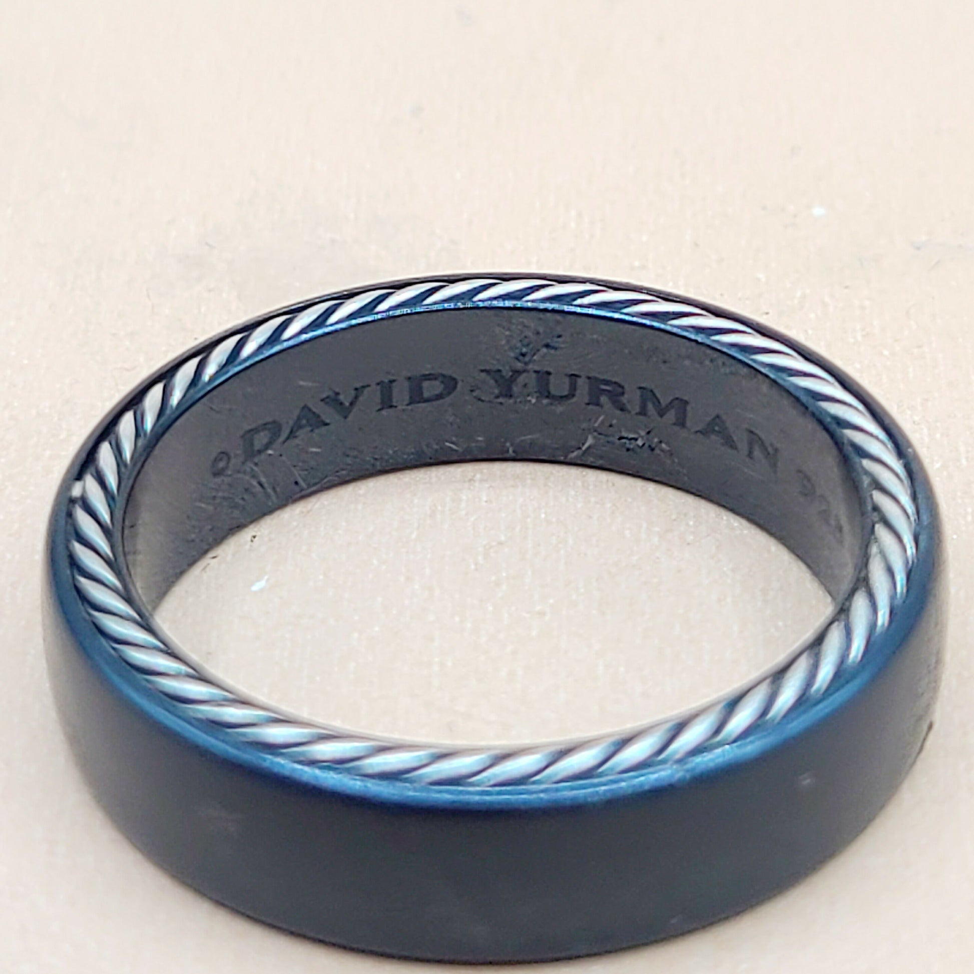 David Yurman Streamline Black Titanium Band Ring  AYW Luxury #