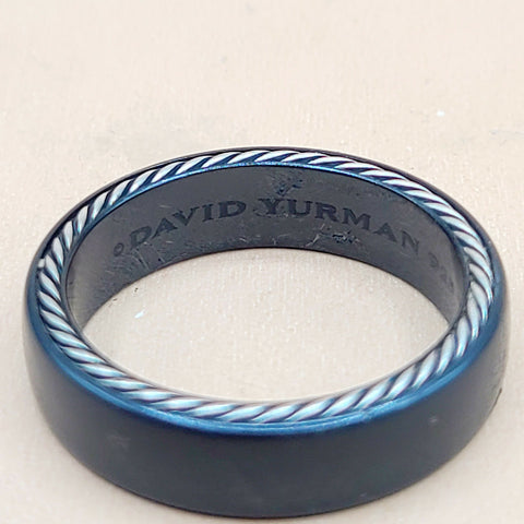  David Yurman Steamline-Black Titanium Band-Ring