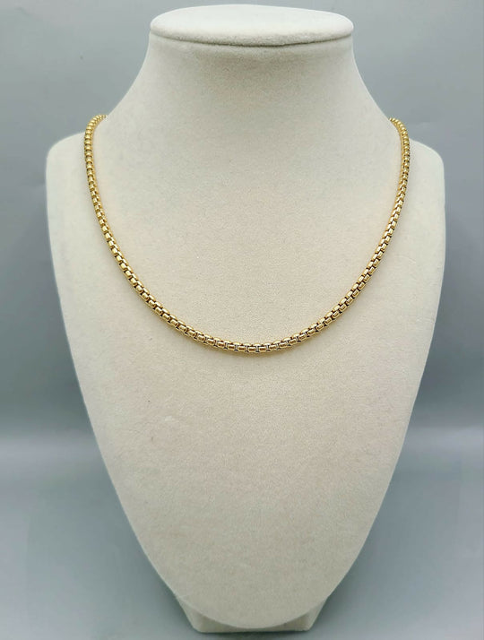 David Yurman 3.4mm Box Chain Necklace In 18k Yellow Gold , 24”