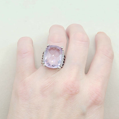    David Yurman Wheaton 20×15 Lavender Amethyst Diamond Ring