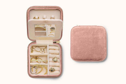 Plush Velvet Travel Jewelry Box  AYW Luxury