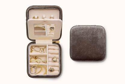 Plush Velvet Travel Jewelry Box  AYW Luxury #