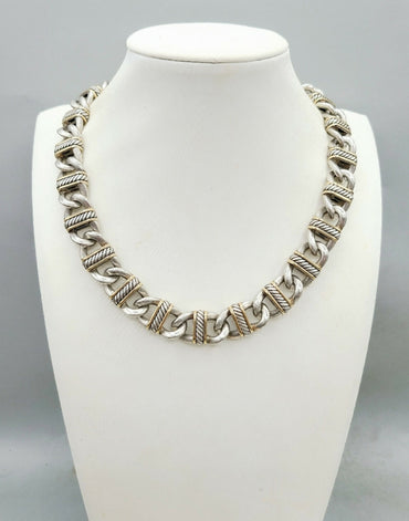  David Yurman 14mm-Madison-Link-Necklace-With Gold-