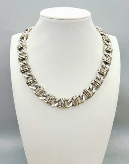David Yurman 14mm Madison Link Necklace With Gold